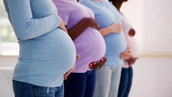 A photo of a group of pregnant women,