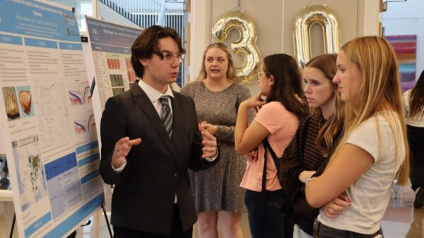 McNair 30th Annual Symposium September 2025 Michael Newsom and Makayla Hogan Presenting Research.