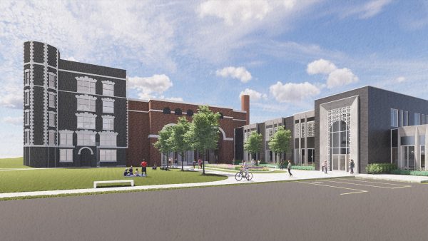 Student Center rendering of the Quad