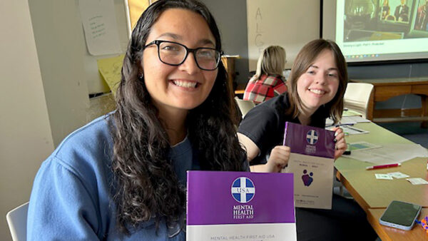 St. Scholastica students participating in the Mental Health First Aid program.
